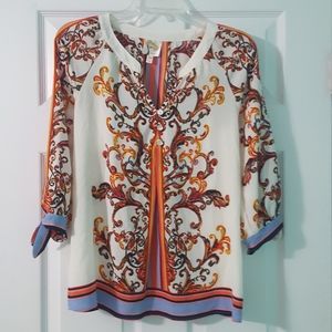 Anthropologie Multicolor Baroque Blouse